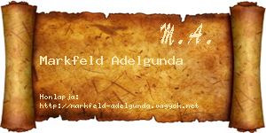 Markfeld Adelgunda névjegykártya